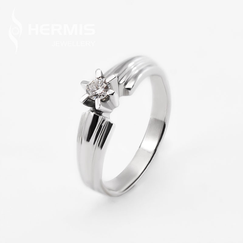 [:lt]Stambus sužadėtuvių žiedas su brilianto karūnėle[:en]Large engagement ring with diamond crown[:]