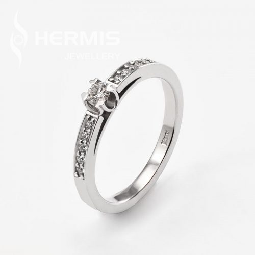 [:lt]Sužadėtuvių žiedas su briliantais - širdelė[:en]Engagement ring with diamonds - heart[:]