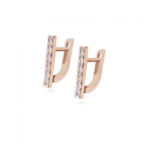 [:lt]Minimalistiniai auskarai-pagaliukai su briliantais[:en]Minimalistic sticks - earrings with diamonds[:]
