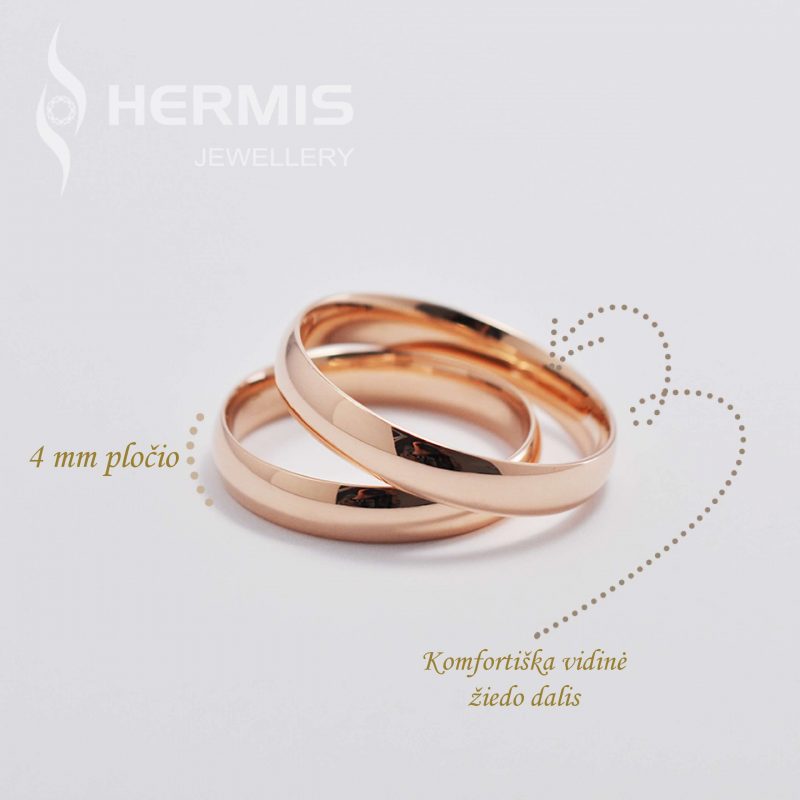 [:lt]Klasikiniai vestuviniai žiedai 4 mm pločio[:en]Classic wedding ring 4 mm width[:]