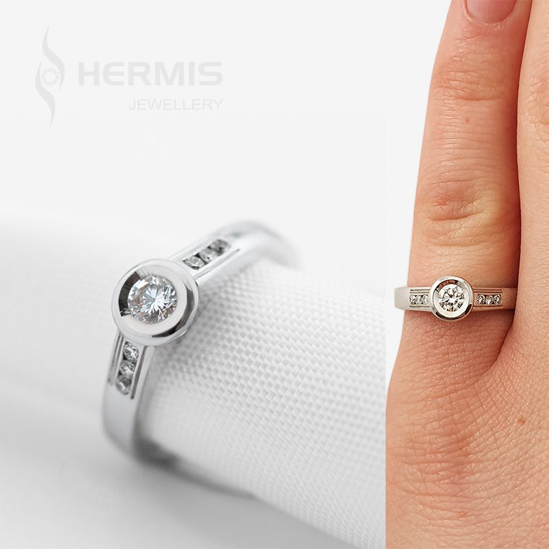 [:lt]Modernus platus sužadėtuvių žiedas[:en]Modern wide engagement ring[:]