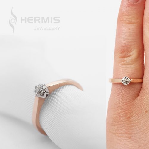 [:lt]Klasikinis sužadėtuvių žiedas su balto aukso karūnėle briliantui[:en]Classic engagement ring with white gold crown for diamond[:]
