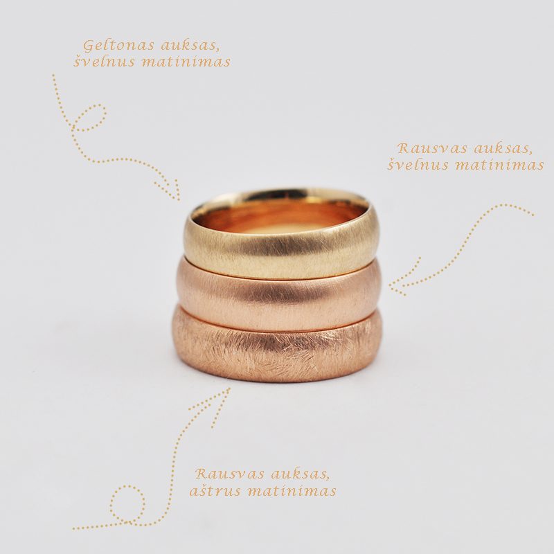 [:lt]3 mm pločio klasikiniai vestuviniai žiedai[:en]Classic 3 mm wide wedding rings[:]