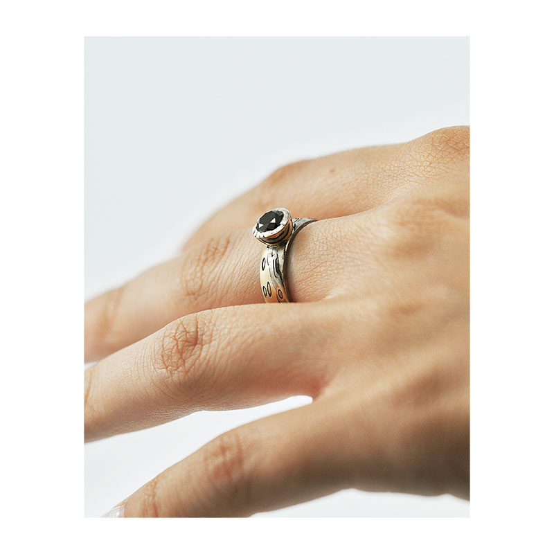 [:lt]Mokume gane žiedas su juodu deimantu[:en]Mokume gane ring with black diamond[:]