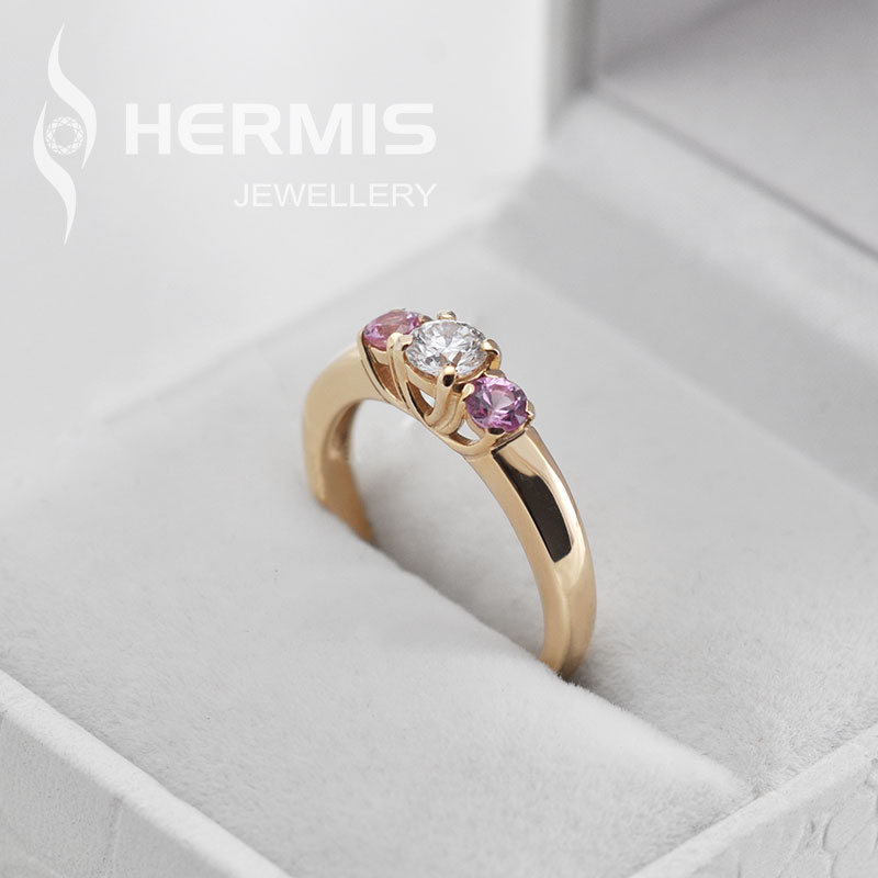 [:lt]Elegantiškas žiedas su rausvais safyrais - Rožė[:en]Elegant ring with pink sapphires - Rose[:]