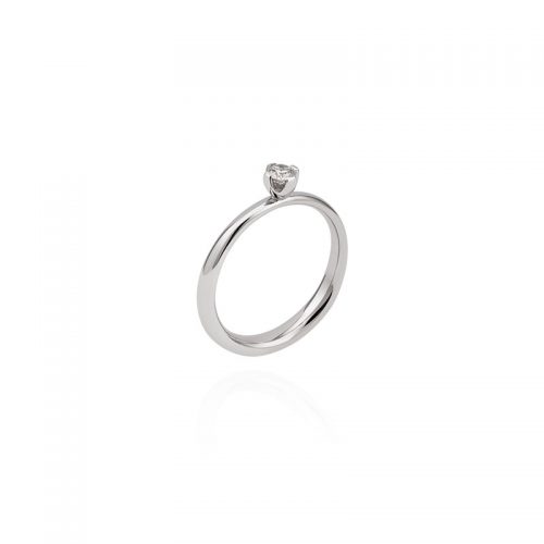 Minimalistinio dizaino žiedas su deimantu P1417