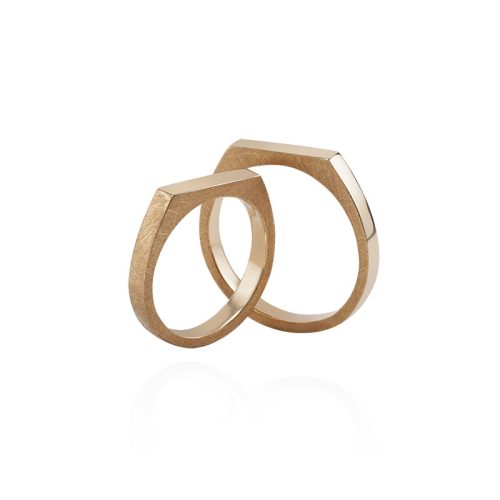 Modernūs auksiniai vestuviniai žiedai V1546