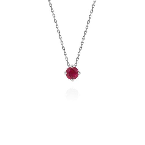 Solitaire ruby necklace P1840